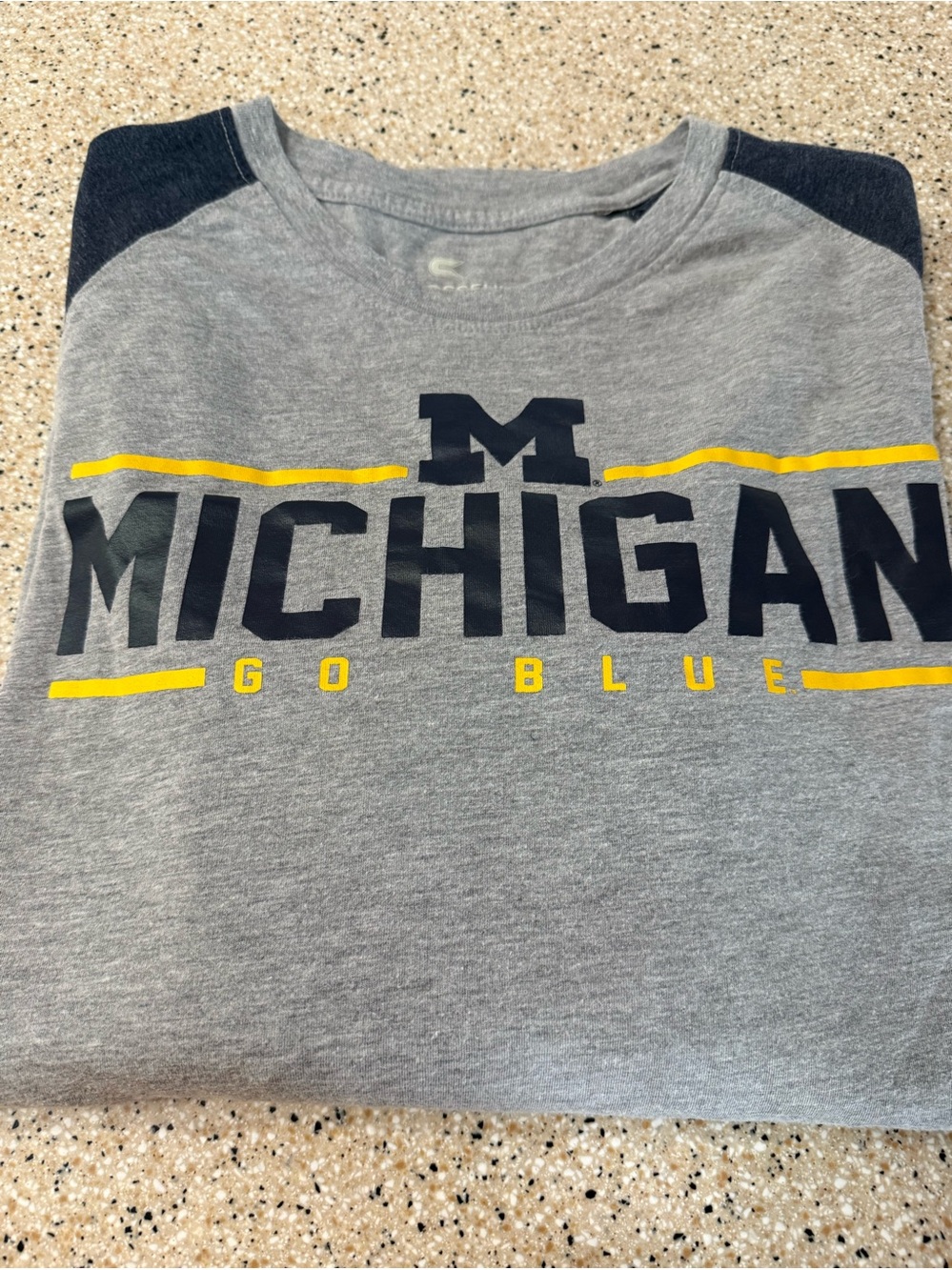 Colosseum Men’s XXL  Gray Michigan 'Go Blue' long sleeve tee